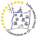 Logo Gimnazjum nr 13 im. Unii Europejskiej we Wrocławiu.
